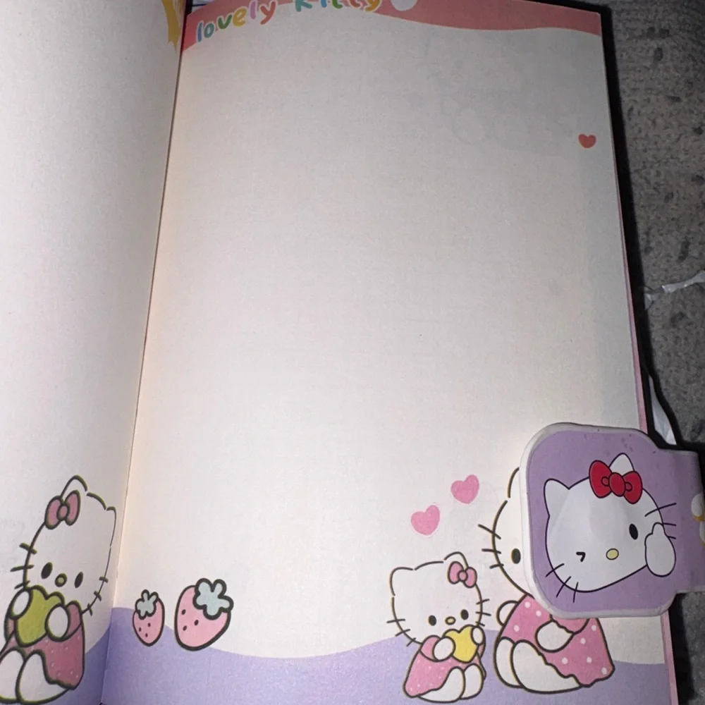 Sanrio Hello Kitty Purple Glitter Party‎ Notebook bundle